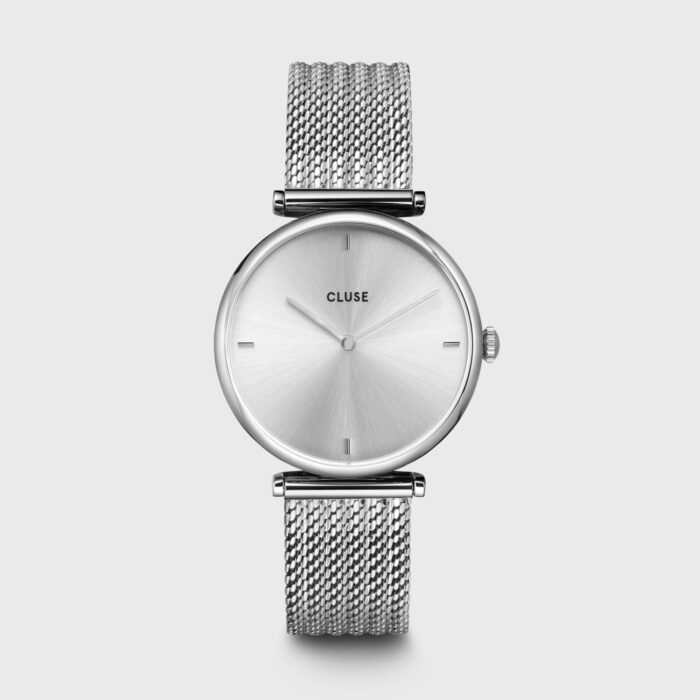 Cluse horloge CW10402 Triomphe Mesh silver