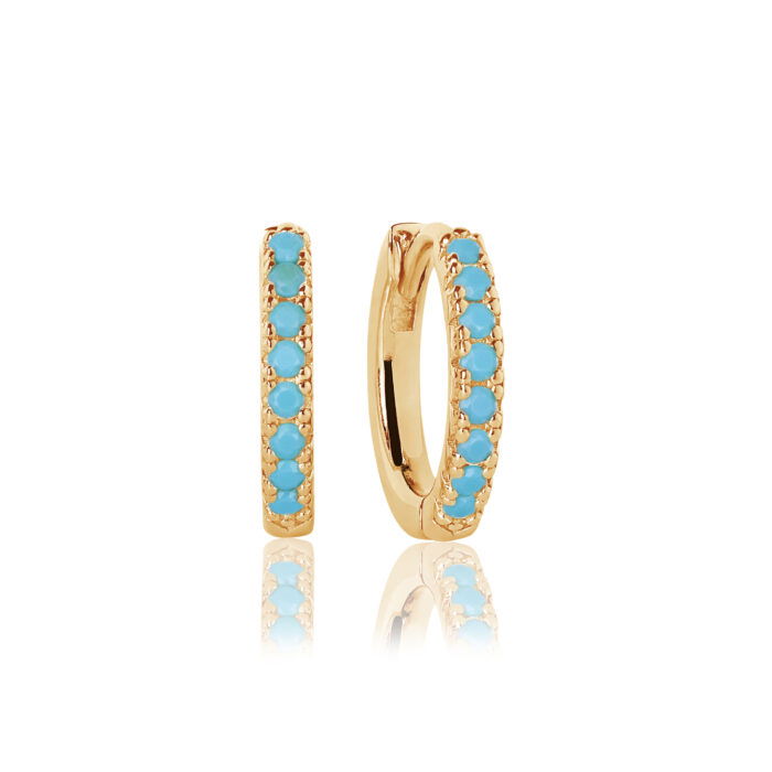 Sif Jakobs Zilv. Ellera Medio Turquoise E2859-TQ-YG