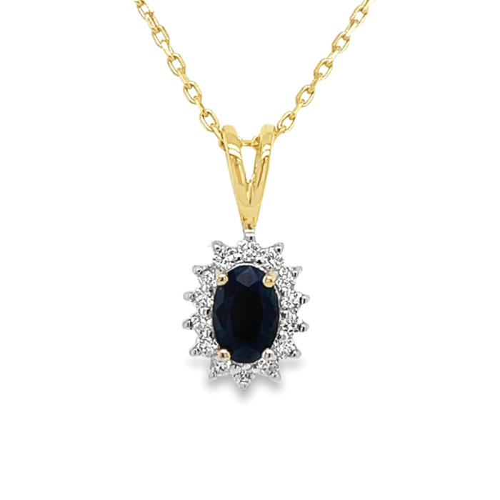 Huiscollectie 14 krt Saffier/Diamant GHE2192