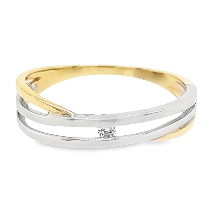 Huiscollectie 14 krt Diamant 0.02  Bicolor GRE1554/17.25