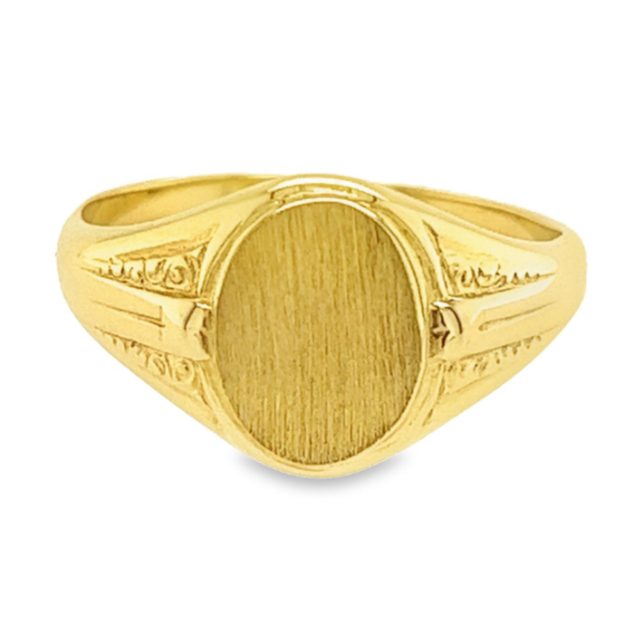 Huiscollectie 14 krt Monogramring GRH1592/17.5