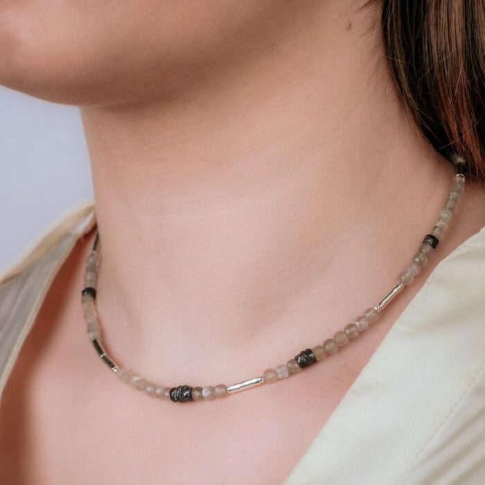 Jéh Jewels Zilv Collier grijze maansteen Jéh 21371 - Afbeelding 2