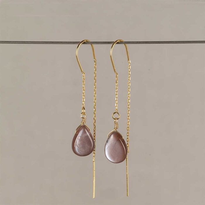 Jéh Jewels Zilv.Doortrek bruine Maansteen Jéh 21464