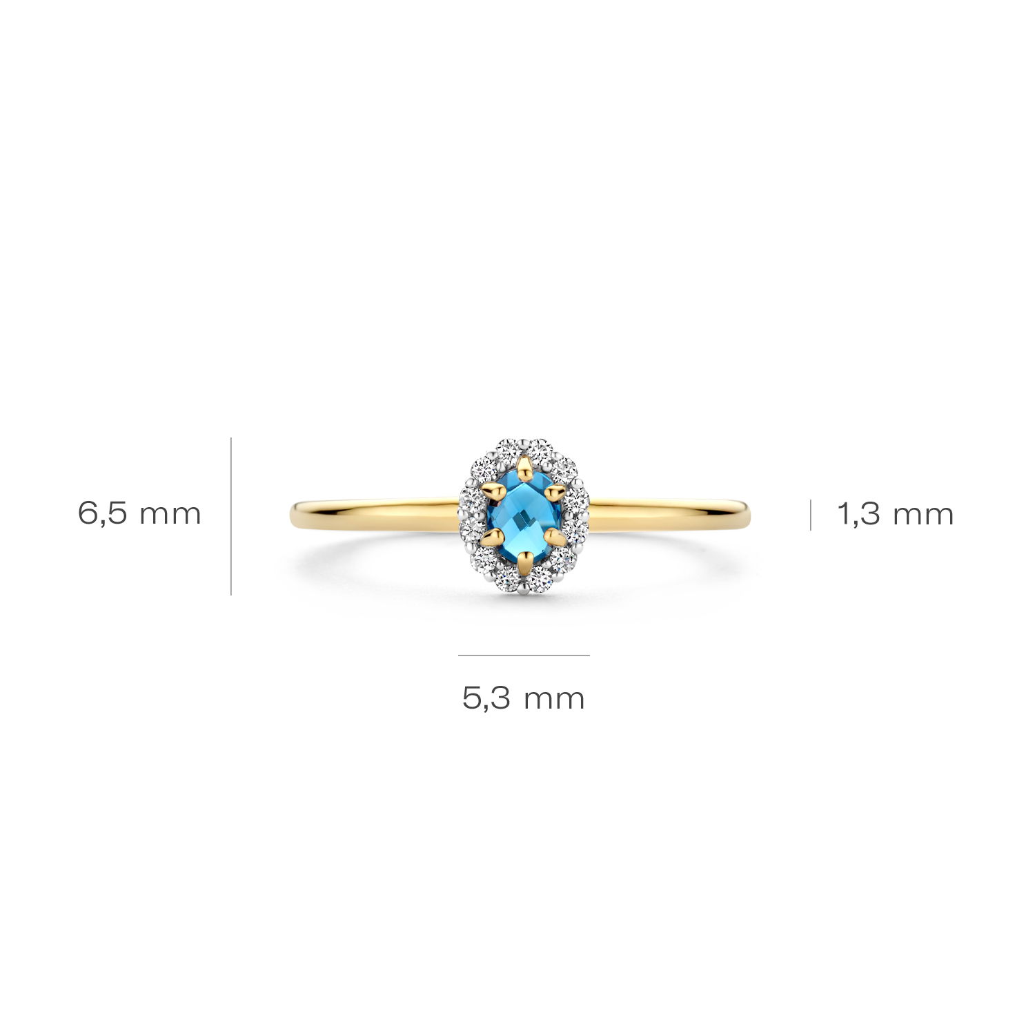 Blush ring 14k blauw 1258YLB/52 - Afbeelding 4