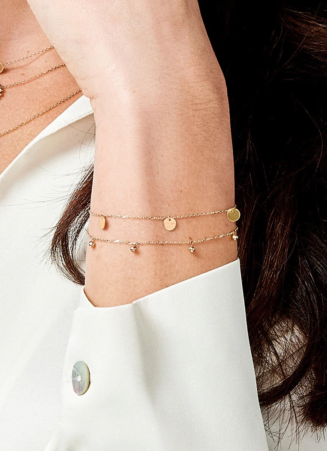 Jackie Gold 14k Discs armband JKB20.045 - Afbeelding 2