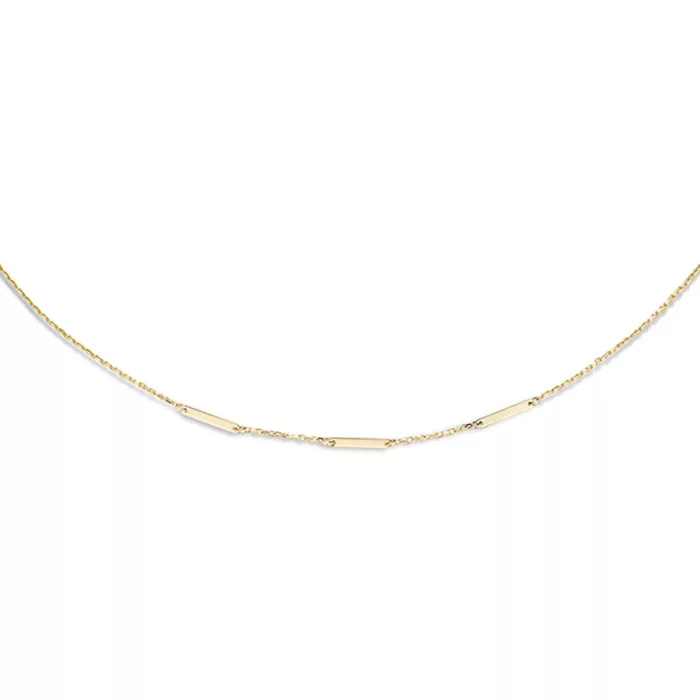 Jackie Gold 14k Triple bar collier JKN21.101 - Afbeelding 2