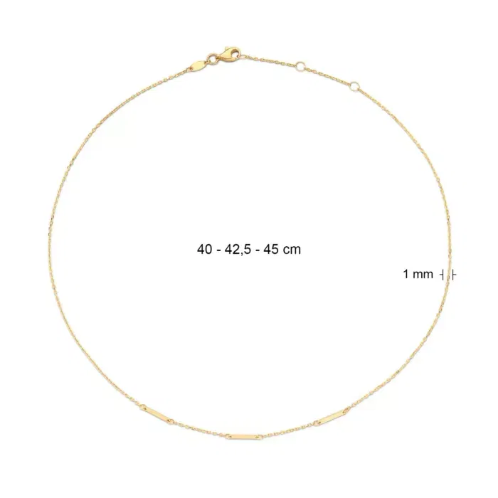 Jackie Gold 14k Triple bar collier JKN21.101 - Afbeelding 3