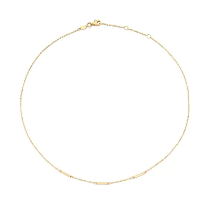 Jackie Gold 14k Triple bar collier JKN21.101