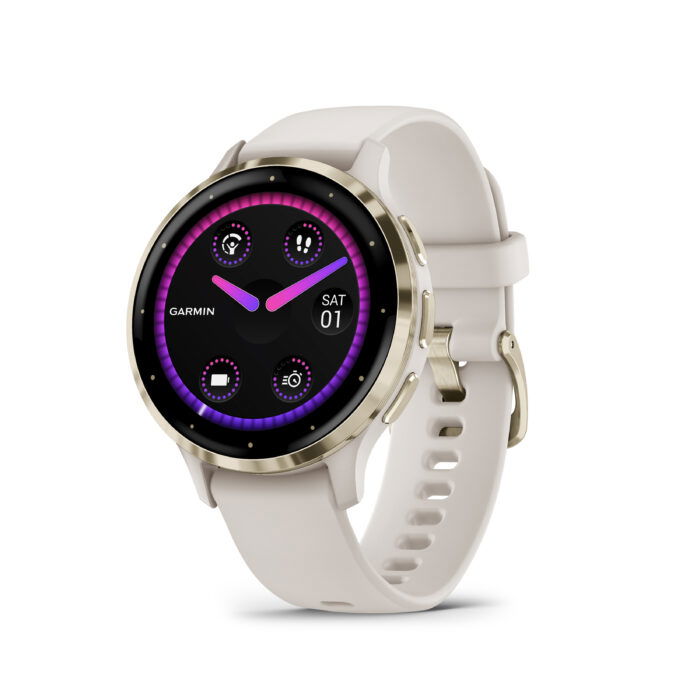 Garmin horloge 010-02785-04 Venu 3S Ivory soft Gold - Afbeelding 5