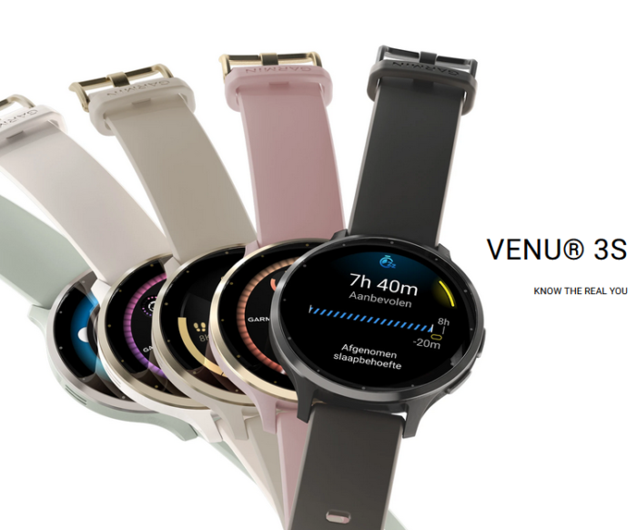 Garmin horloge 010-02785-04 Venu 3S Ivory soft Gold - Afbeelding 6