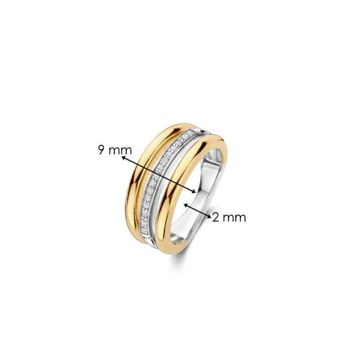 Ti Sento Ring verguld zirconia 12369ZY - Afbeelding 4