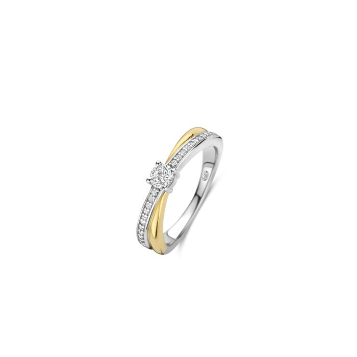 Ti Sento Ring verguld zirconia 12374ZY