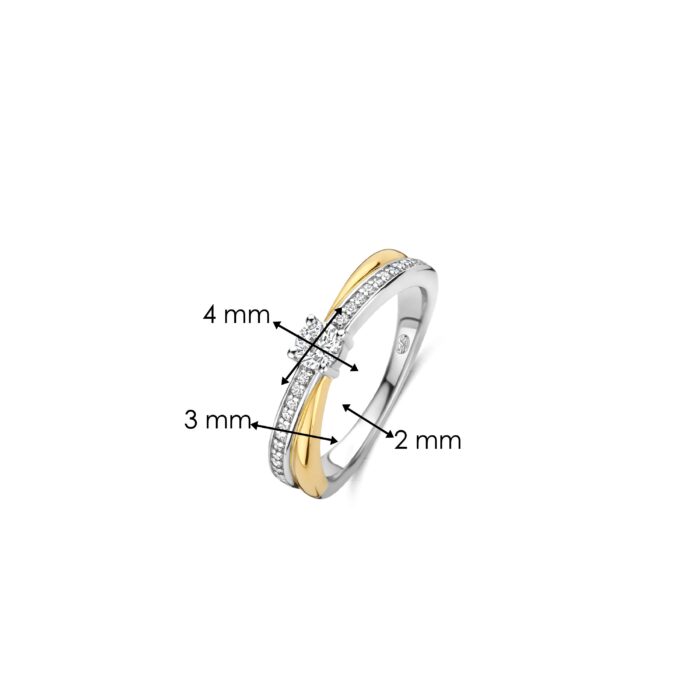 Ti Sento Ring verguld zirconia 12374ZY - Afbeelding 4