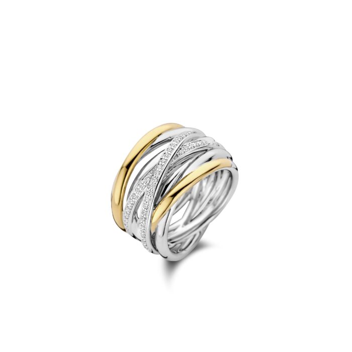 Ti Sento Ring zirconia verguld 12067ZY