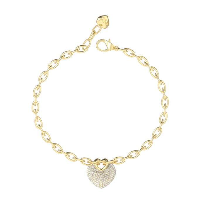 Guess Jewellery Hart verguld JUBB05214JWYGT-U