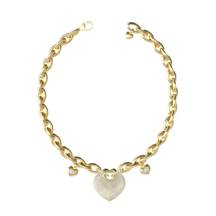 Guess Jewellery Hart verguld JUBN05205JWYGT-U