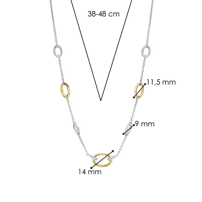 Ti Sento Collier verguld zirconia 34093ZY/42 - Afbeelding 5