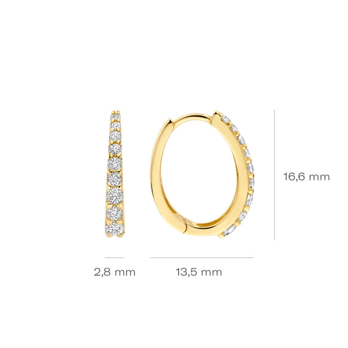 Blush oorringen zirconia 7342YZI - Afbeelding 4