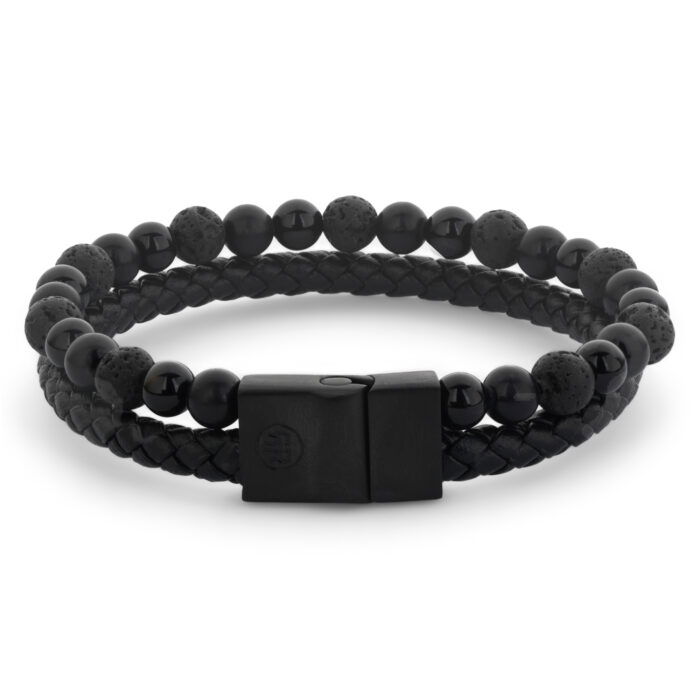 Rebel & Rose armband RR-M0057-B Metal Combo Black