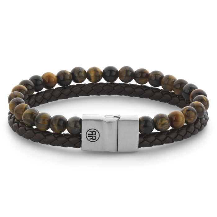 Rebel & Rose armband RR-M0058-S Metal Combo Brown