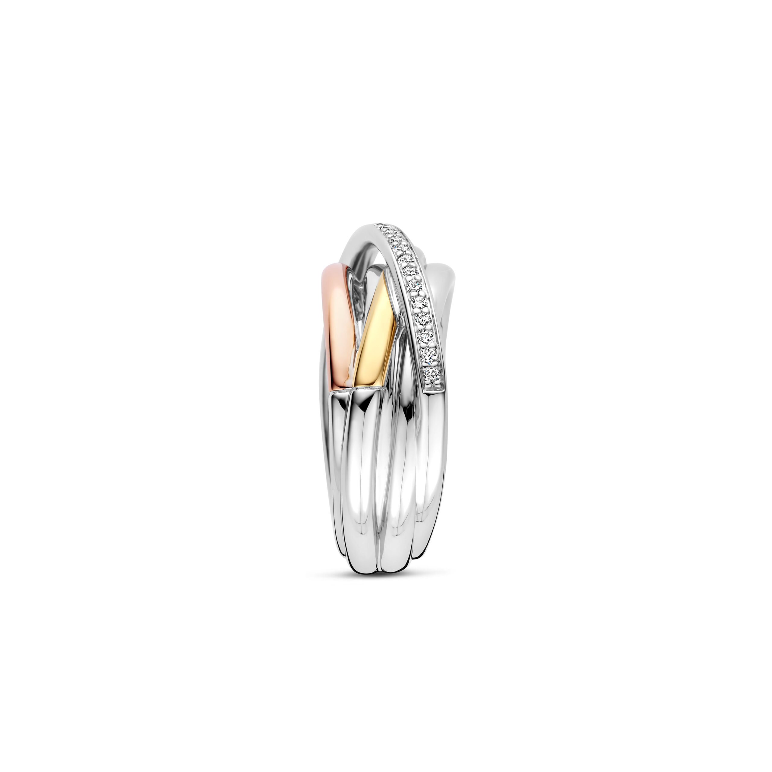 Ti Sento Ring tricolor zirconia 12318ZT - Afbeelding 2