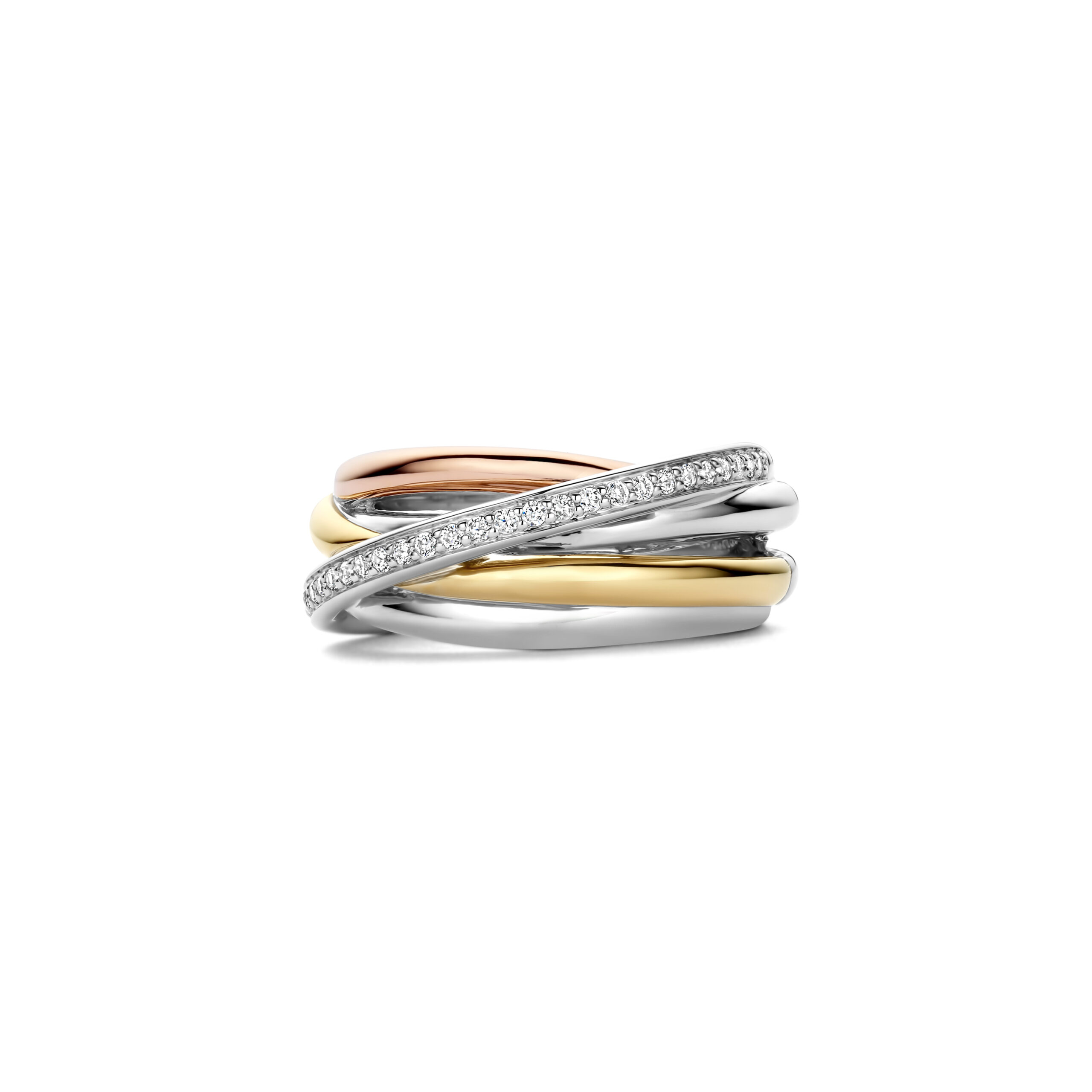 Ti Sento Ring tricolor zirconia 12318ZT - Afbeelding 3