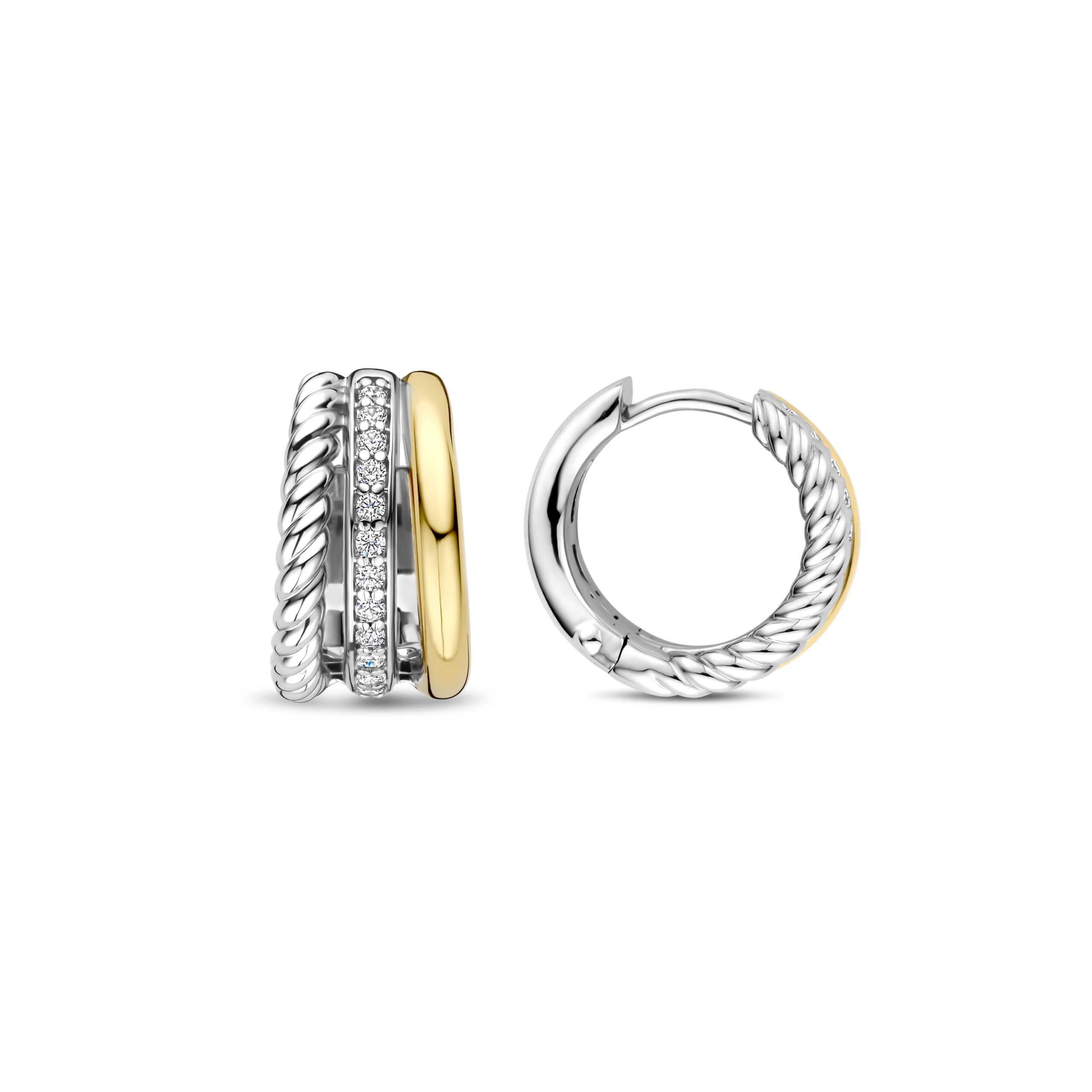 Ti Sento Oorringen bicolor 78025ZY - Afbeelding 3