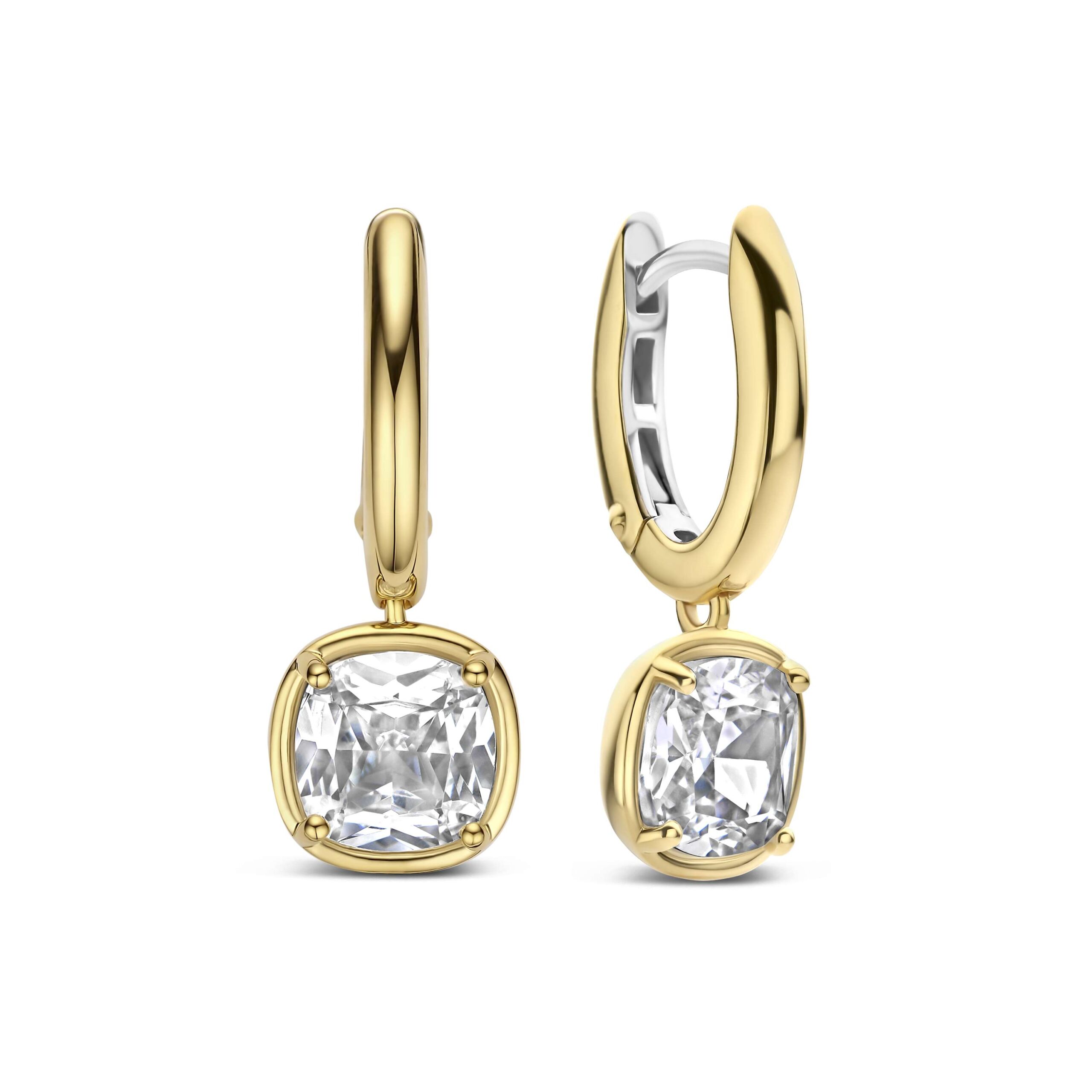 Ti Sento Oorringen verguld zirconia 78105ZY