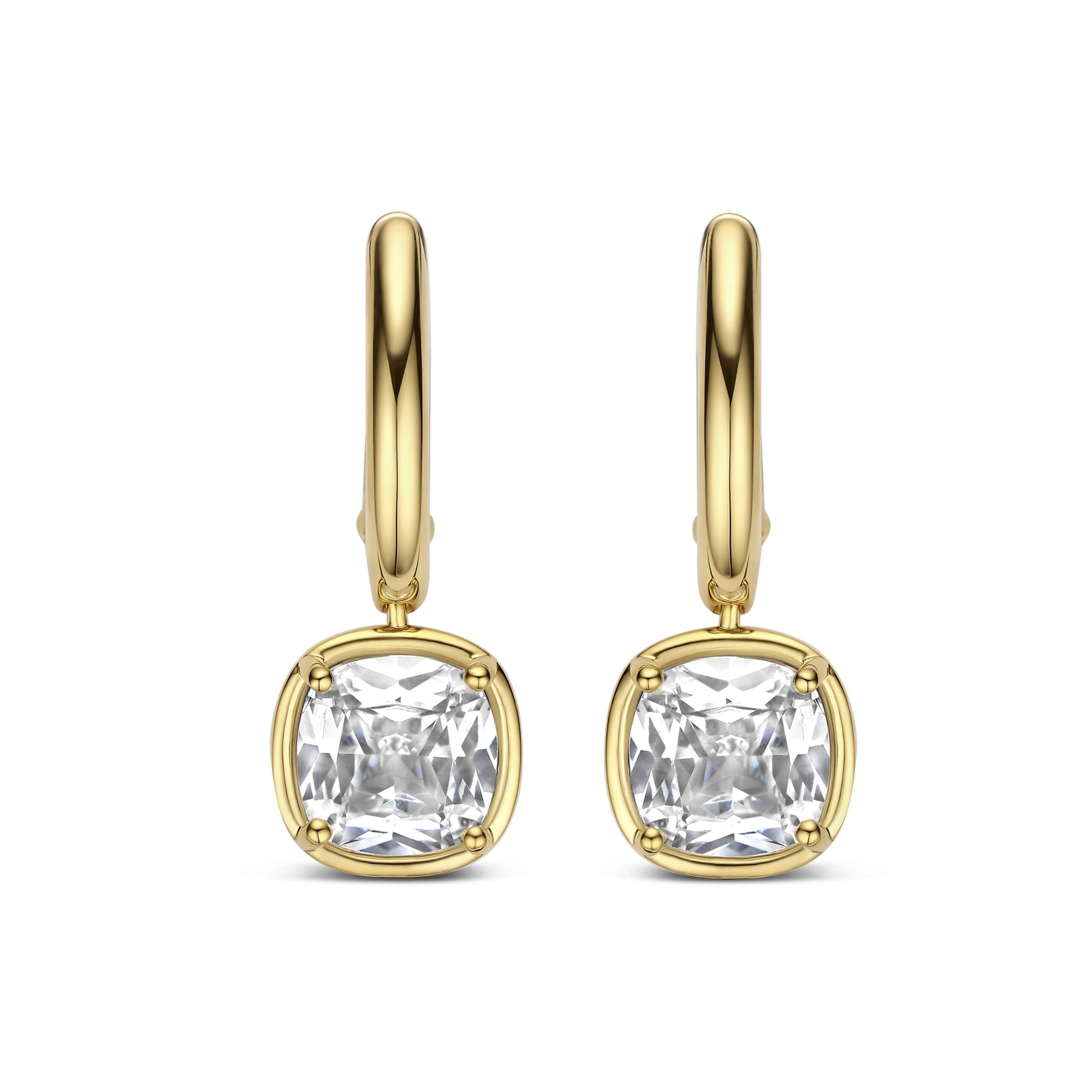 Ti Sento Oorringen verguld zirconia 78105ZY - Afbeelding 2