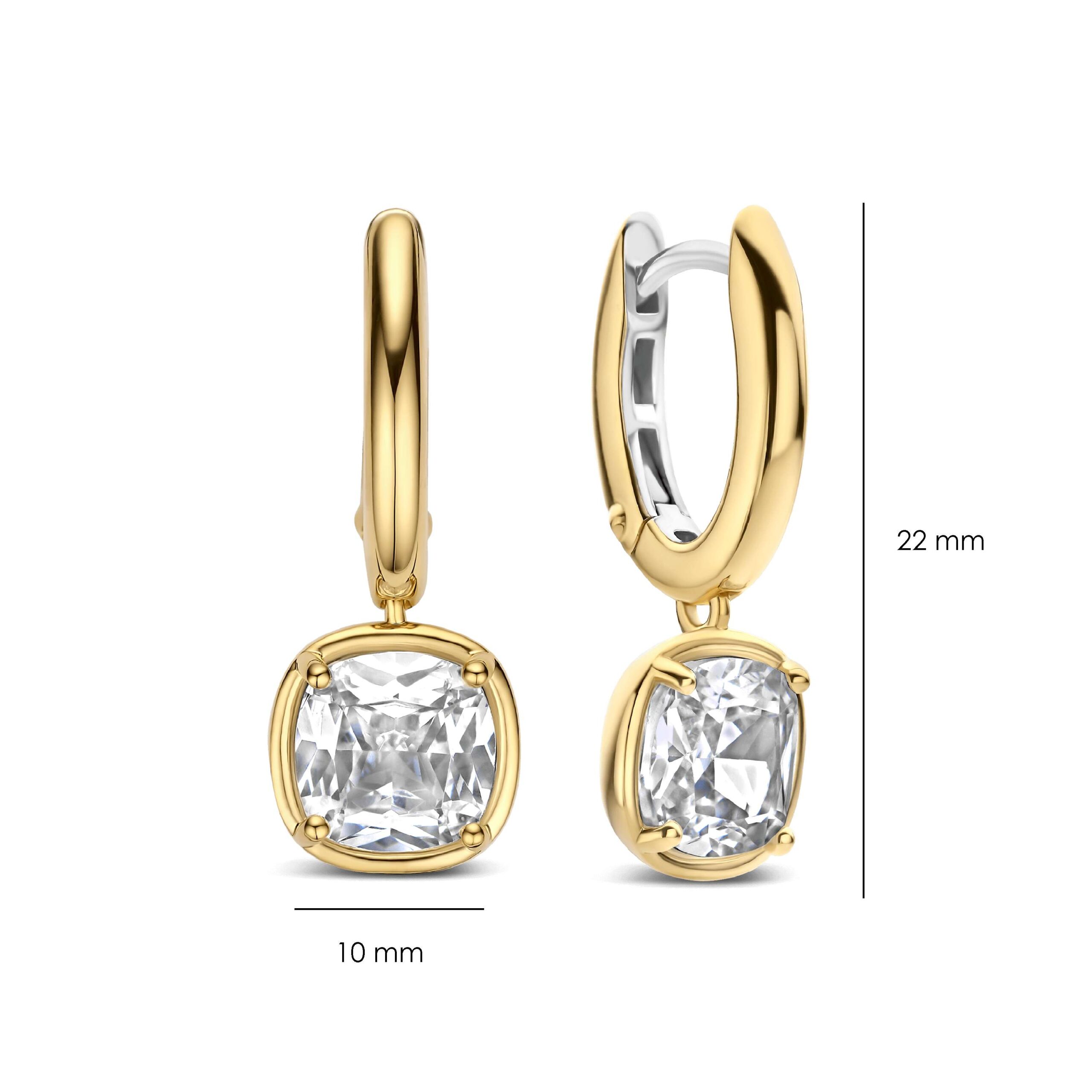 Ti Sento Oorringen verguld zirconia 78105ZY - Afbeelding 3